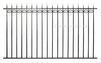 Заборное ограждение прямое «Премиум ОСТ 20 01»
